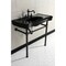 Fauceture VPB136K5ST Imperial Console Sink Basin W/Stainless Steel Leg, Blk/Brnz VPB136K5ST - alternate 3